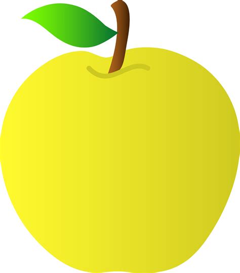 Yellow Apple Vector Art Free Clip Art