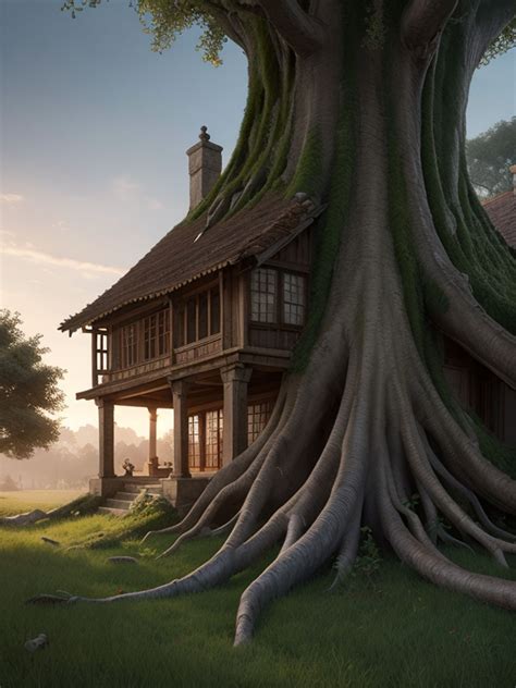 House Built Into A The Roots Of A Tree • Viarami