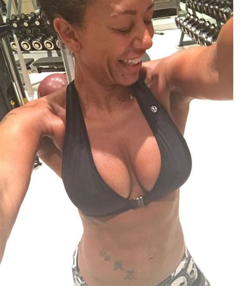 Mel B Squeezes Her Ample Cleavage Into Tiny Sports Bra Celebrity News
