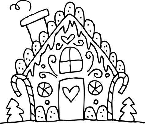 Clipart Gingerbread House Gingerbread Man Coloring Page Snowflake