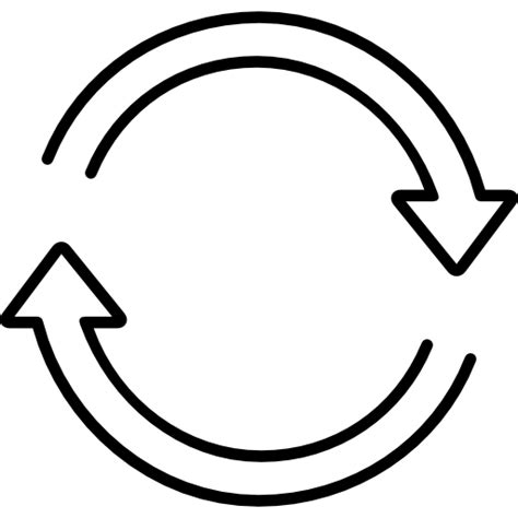 Circular Clockwise Arrows Thin Outline Icon