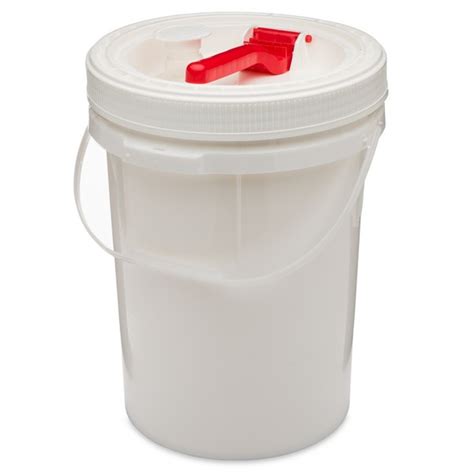 5 Gal White Hdpe Un Rated Pails Life Latch Lid Berlin
