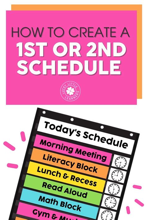 Do You Need To Plan Out Your Classroom Schedule If You Teach 1st Or