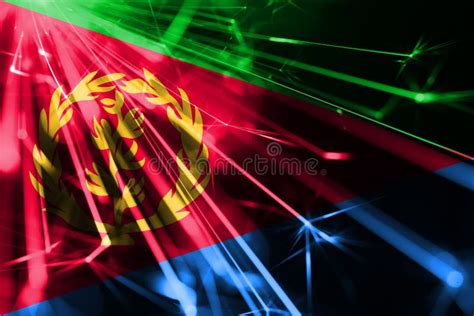 Eritrea Fireworks Sparkling Flag New Year Christmas And National Day