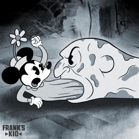 artist places iconic horror characters into classic disney s mickey mouse cartoons design you