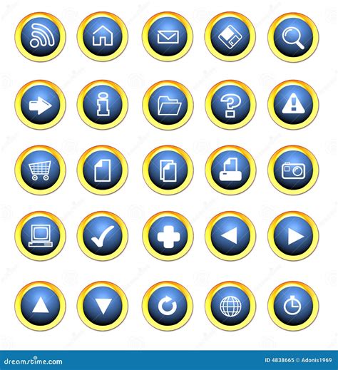 Icon Buttons For The Web Stock Illustration Illustration Of Person