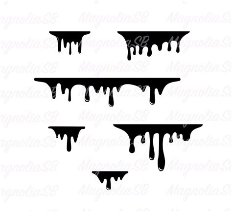 Dripping Svg Dripping Borders Dxf Dripping Png Silhouette Etsy Drip