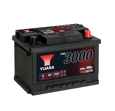 Yuasa 12v 60Ah 550A Car Battery YBX3075 HB075 HCB075