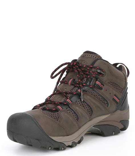 Keen Utility Lansing Mid Waterproof Steel Toe Work Boots Cascade Brown