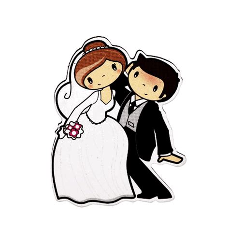 Dibujo de unos novios para imprimir. tarjetas animadas por aniversario de bodas