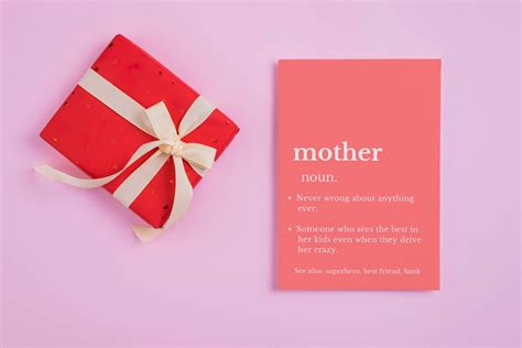 Mothers Day Card Mom Definition Card Mom Birthday Card From Daughter Card From Son Funny Card
