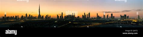 Dubai United Arab Emirates Burj Khalifa And Skyscrapers On Sheikh