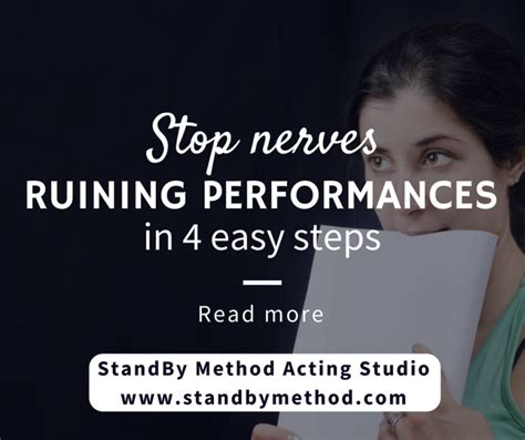 Stop Nerves Ruining Performances In 4 Easy Steps Standby Method