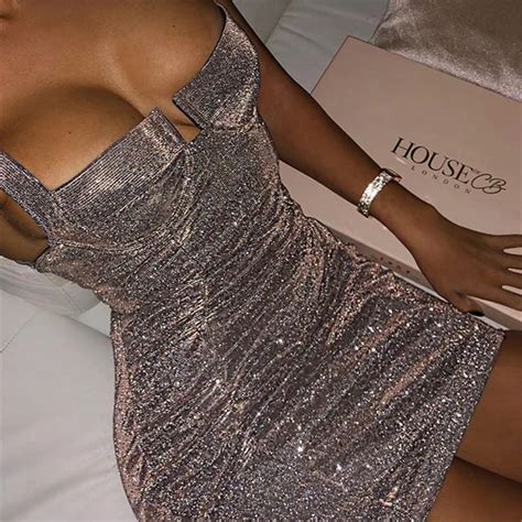 Sexy Glitter Silver Bodycon Party Dress Sleeveless Spaghetti Strap Stretchy Package Hip Short
