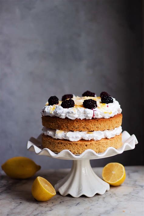 Lemon And Black Tea Cake With Fresh Blackberries Bake With Shivesh