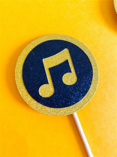 Music Cupcake Topper Musical Notes Cupcake Topper Music Etsy