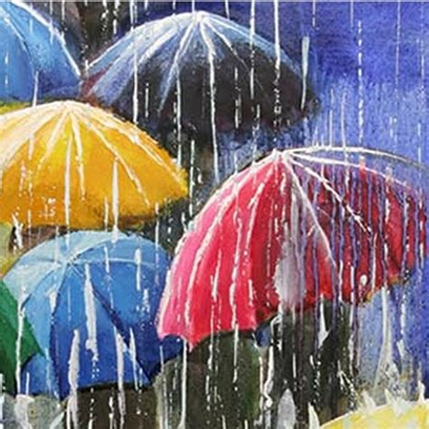 Iarts 100 Hand Painted Colorful Umbrellas Oil Painting On Canvas The