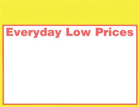 Everyday Low Price Shelf Sign 1up
