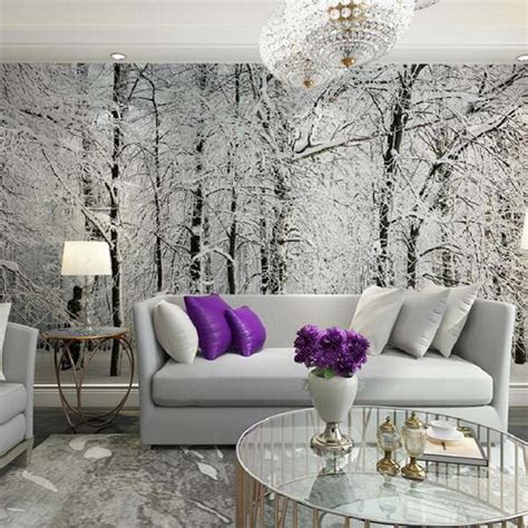 Find & download free graphic resources for 3d wall. Winter Snow Branches Tree Wallpaper Photo Mural Wallpapers ...
