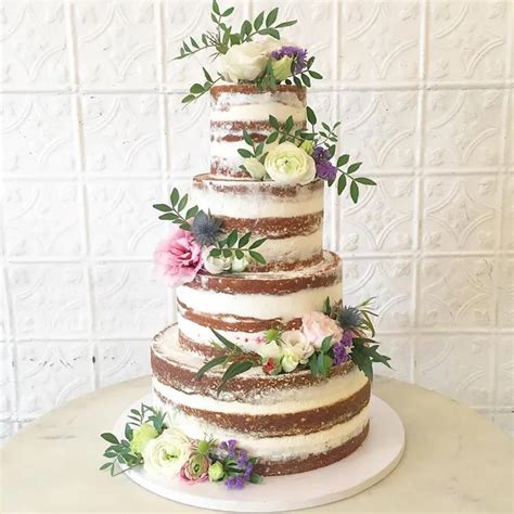 Naked Flower Wedding Cake Amazing Cake