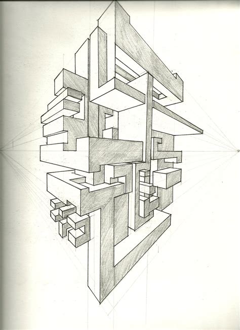 Two Point Perspective Exercise By Tower015 On Deviantart Perspective