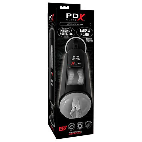 Pipedream Extreme Elite Rechargeable Ultimate Milker Masturbator Pussy Clear Blk EBay