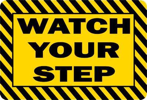 3in X 2in Watch Your Step Sticker Vinyl Caution Sign Decal Safety