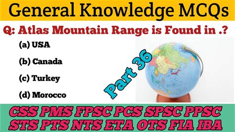 General Knowledge Mcqs For Css Pms Fpsc Ppsc Spsc Nts Pts Sts Ots Iba