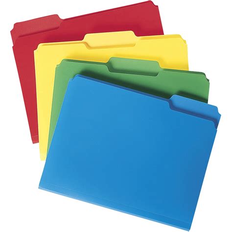 Smead Poly File Folders 13 Tab Assorted Colors Letter Size 24box