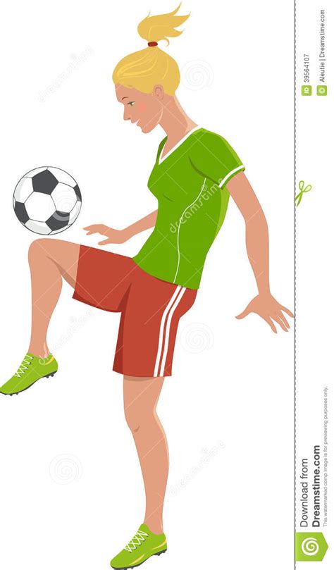 Soccer Girl Stock Vector Illustration Of Player Blond 39564107