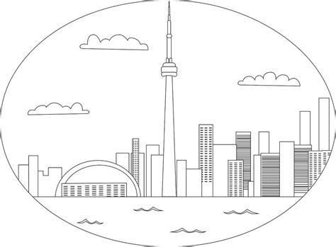 Desenhos De Torre CN De Toronto 1 Para Colorir E Imprimir