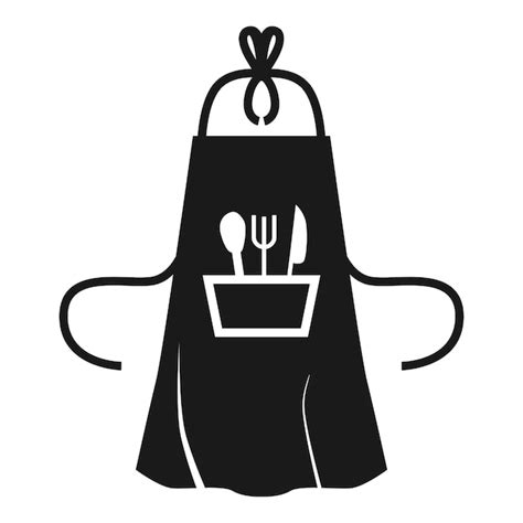 Premium Vector Kitchen Apron With Pocket Icon Simple Illustration Of Kitchen Apron With Pocket