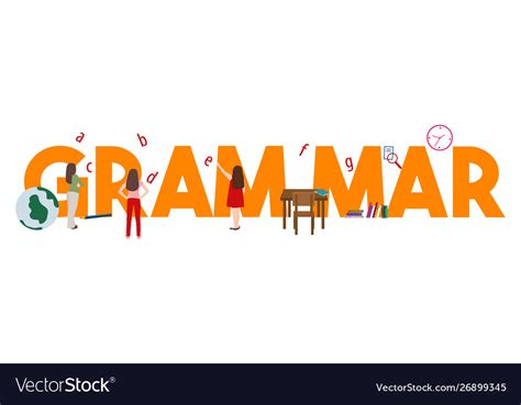 Grammar Learn System And Structure A Royalty Free Vector