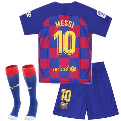 Season Barcelona 10 Messi Kidsyouth Home Soccer Jersey Shorts Socks