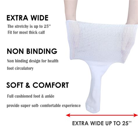 Buy Cirzuex Extra Wide Socks For Lymphedema Swollen Feet Leg Bariatric