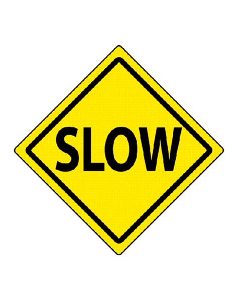 Slow Traffic Sign Template Education World