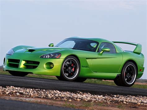 Hd Wallpaper Green Tuning Dodge Viper Srt Hennessey Venom 1000