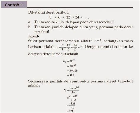 Rumus Dan Contoh Soal Deret Aritmatika Info Pelajaran