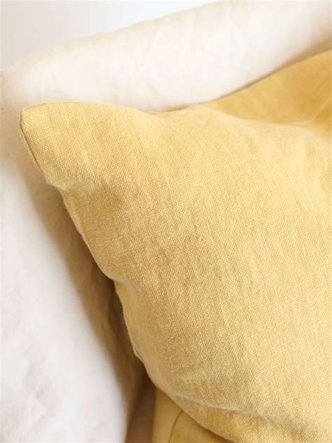 Linen Pillow In Dijon By Libeco Rhubarb Designs