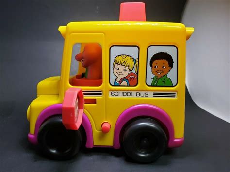 Barney School Bus Dinosaur Push N Go Toddler Toy Lyons Kid Powered