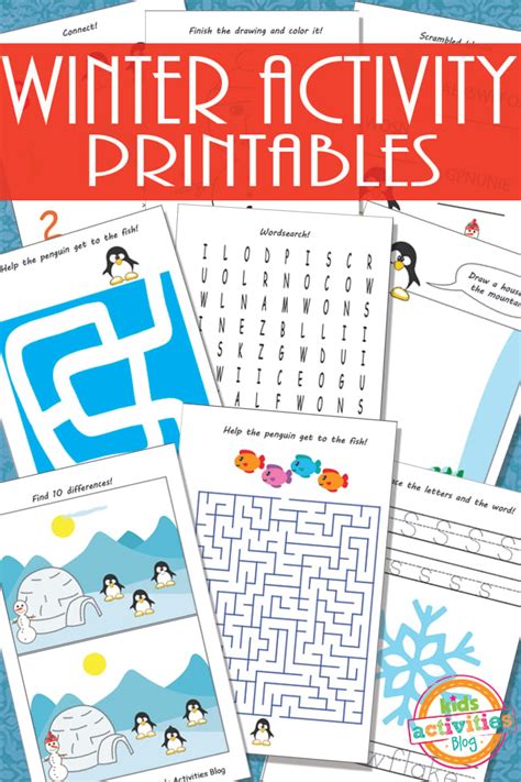Printable Winter Activity Sheets For Kids Kids Activities Blog