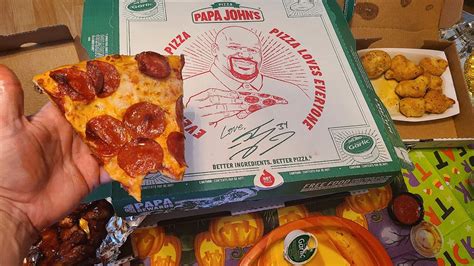 Papa John S Shaq A Roni Xl Pizza Review Youtube
