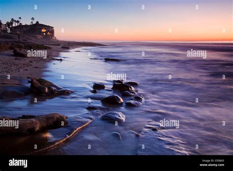 Rocks And Beach At Sunset La Jolla San Diego County California