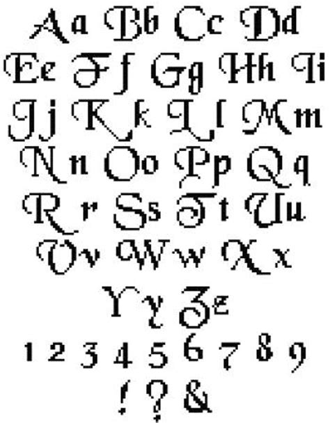 Typography Cross Stitch Alphabet Cross Stitch Font Pattern Etsy