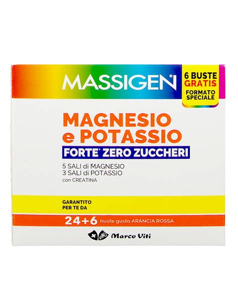 Magnesio E Potassio Forte Zero Zuccheri Di Massigen 30 Buste