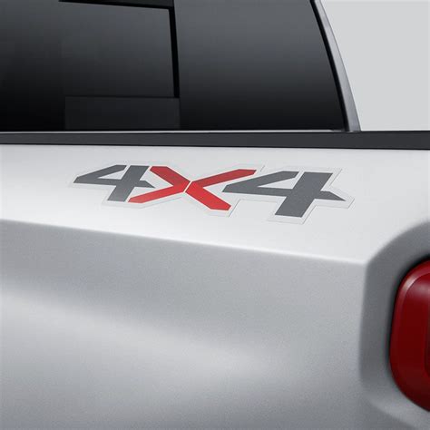 2020 Silverado 2500 4x4 Logo Decal Package Bedside Gray And Red Set