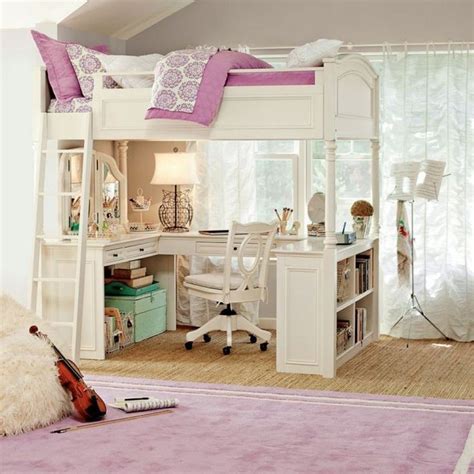 Teenage Girl Bunk Bed With Desk Desk Decorating Ideas On A Budget