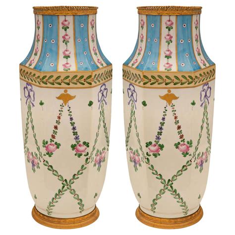 Pair 19th Century French Sevres Style Porcelain Vases For Sale At 1stdibs French Vases For Sale