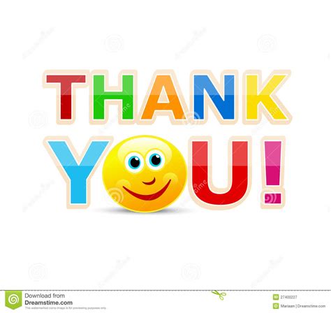 Thank You Stock Illustration Illustration Of Colored 27400227