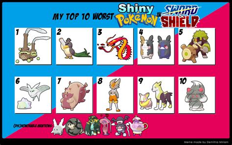 Top 10 Worst Shiny Pokemon In Sword And Shield By Wildcat1999 On Deviantart